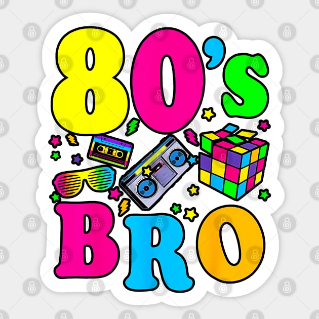 vintage lover This Is My 80s Bro T-Shirt for dad 80's 90's Party Tee Sticker by masterpiecesai